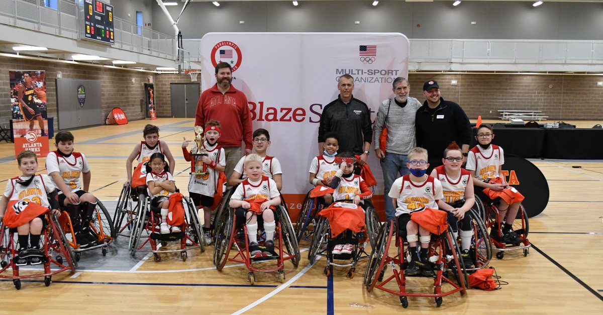 ATLHawks's tweet photo. A huge shoutout to our @BlazeSports Jr. Hawks teams at the Big Peach Slam Jam Wheelchair Basketball Tournament!
 
Jr. Hawks Varsity Red team placed first and Jr. Hawks Prep placed second! 🙌 https://t.co/4YqZ8Ne9q9