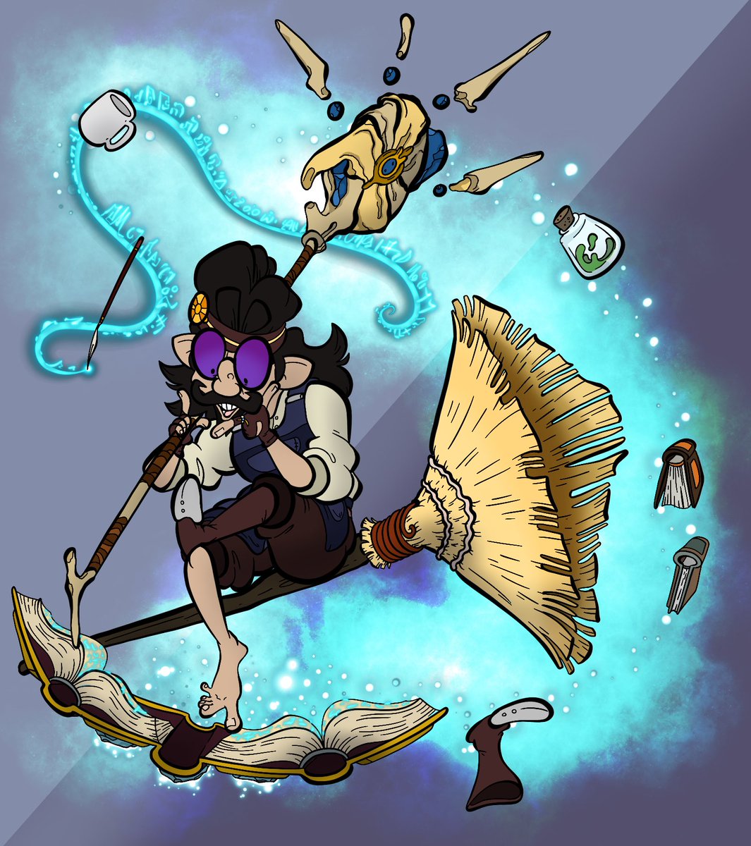 MarcheTowersArt's tweet photo. Hit level 8 for my order of scribes Wizard Professor Fungus in my west marches campaign!
🍄 📚 🧠 

#TTRPGs #ttrpgfamily #westmarch #dnd #5e #DnDcharacter #characterdesign #wizard #gnome #dungeonsanddragons #rpg #originalcharacter https://t.co/9EvAEGcInw