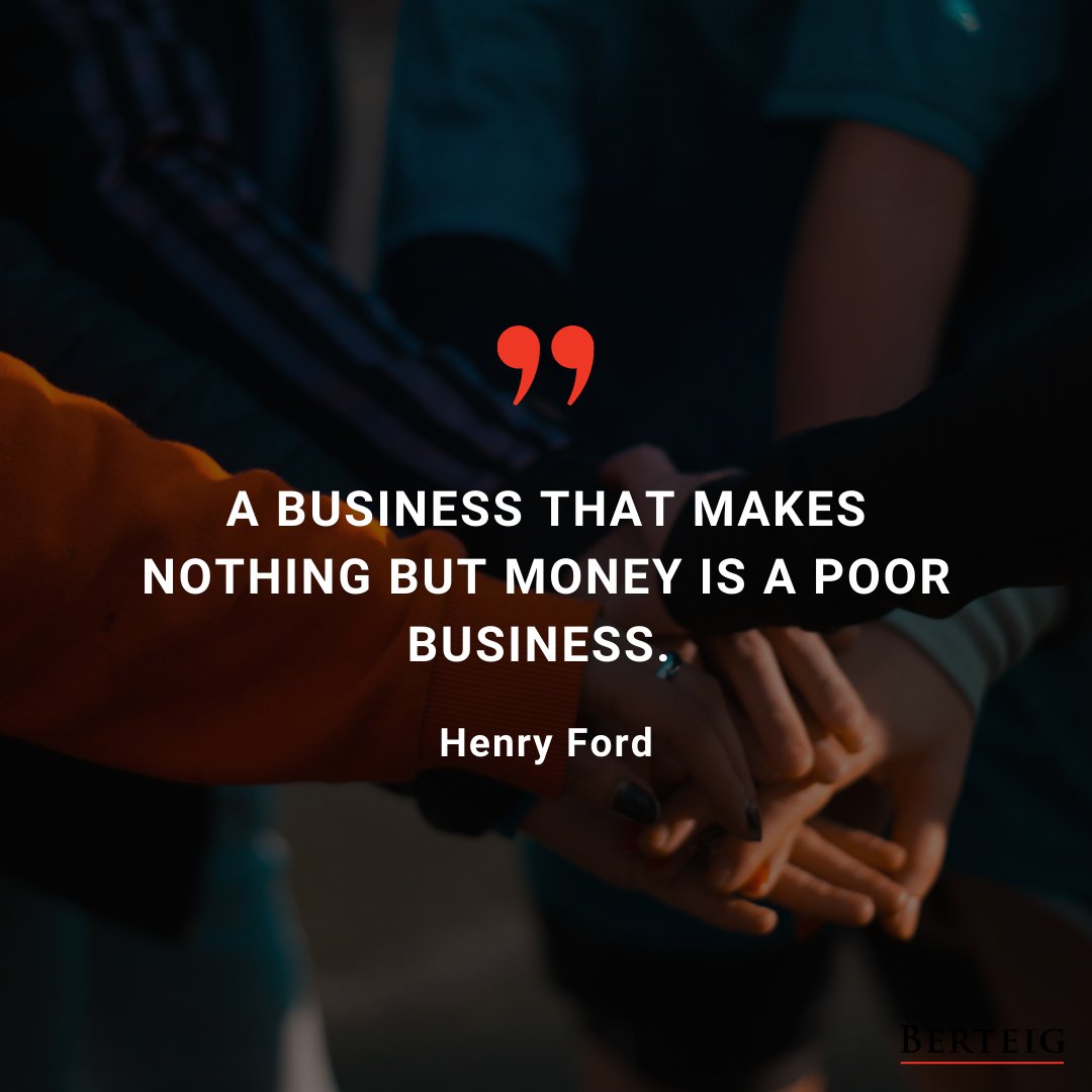 berteigofficial's tweet photo. #Thursday thought from Henry Ford!
When do you call a business a rich business?
#business #agile #quote #motivation #scrum #education #realagility #berteig https://t.co/RbBd8Jhnkz