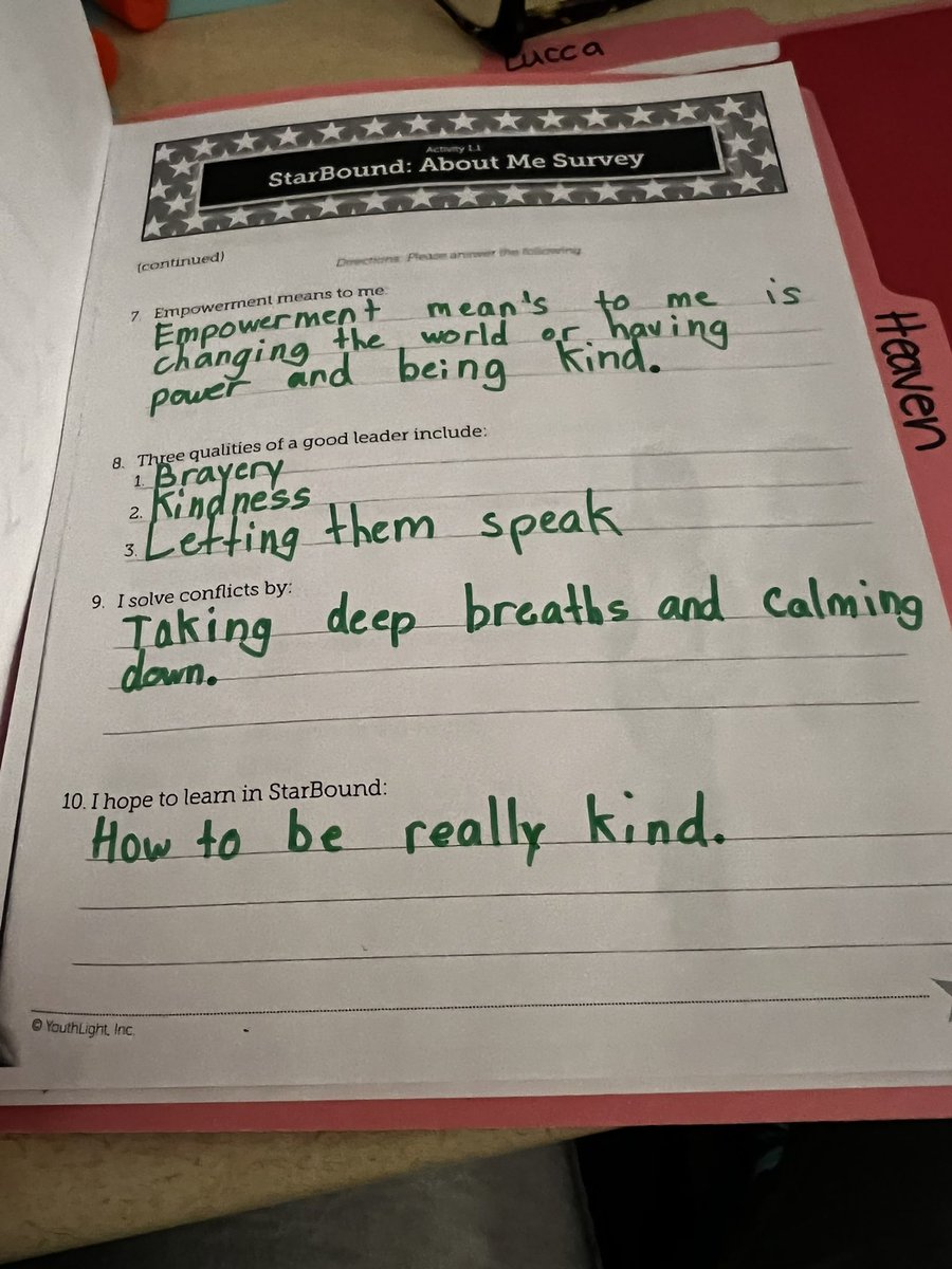 Leadership: bravery, kindness and letting others speak. I think you are right, Heaven. I really do. #SEL #talawandaempowers <a href="/tmscounselor/">Carol Miller-Counseling Essentials</a>