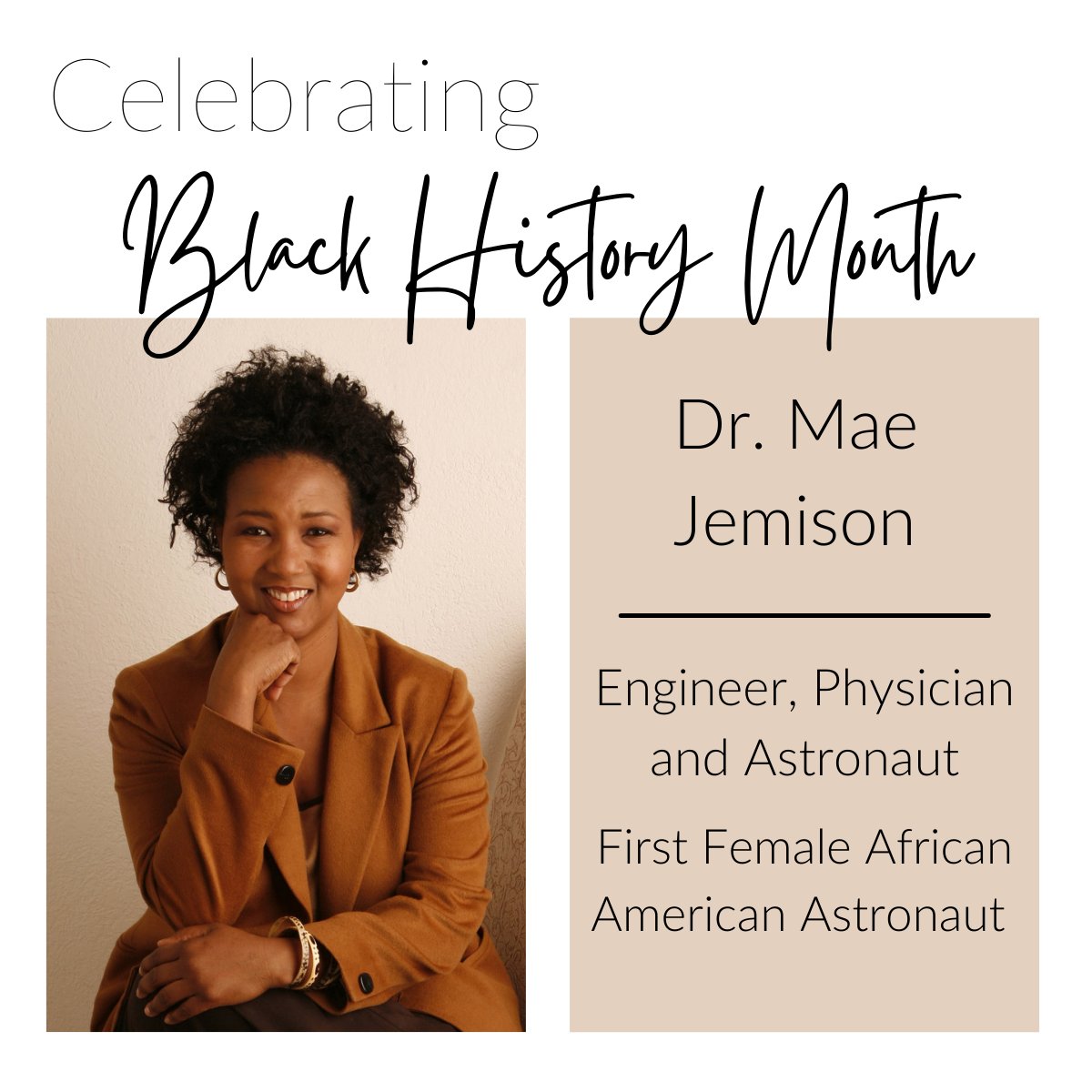 NoraGardnerInfo's tweet photo. We are celebrating Black History Month by recognizing successful African American women. Check out Dr. Mae Jemison, the first African American astronaut!

#blackexcellence #blackhistorymonth #blackwomenleaders #Noragarder #sheworenora #workwear #workdresses https://t.co/hOKHxnc2pq