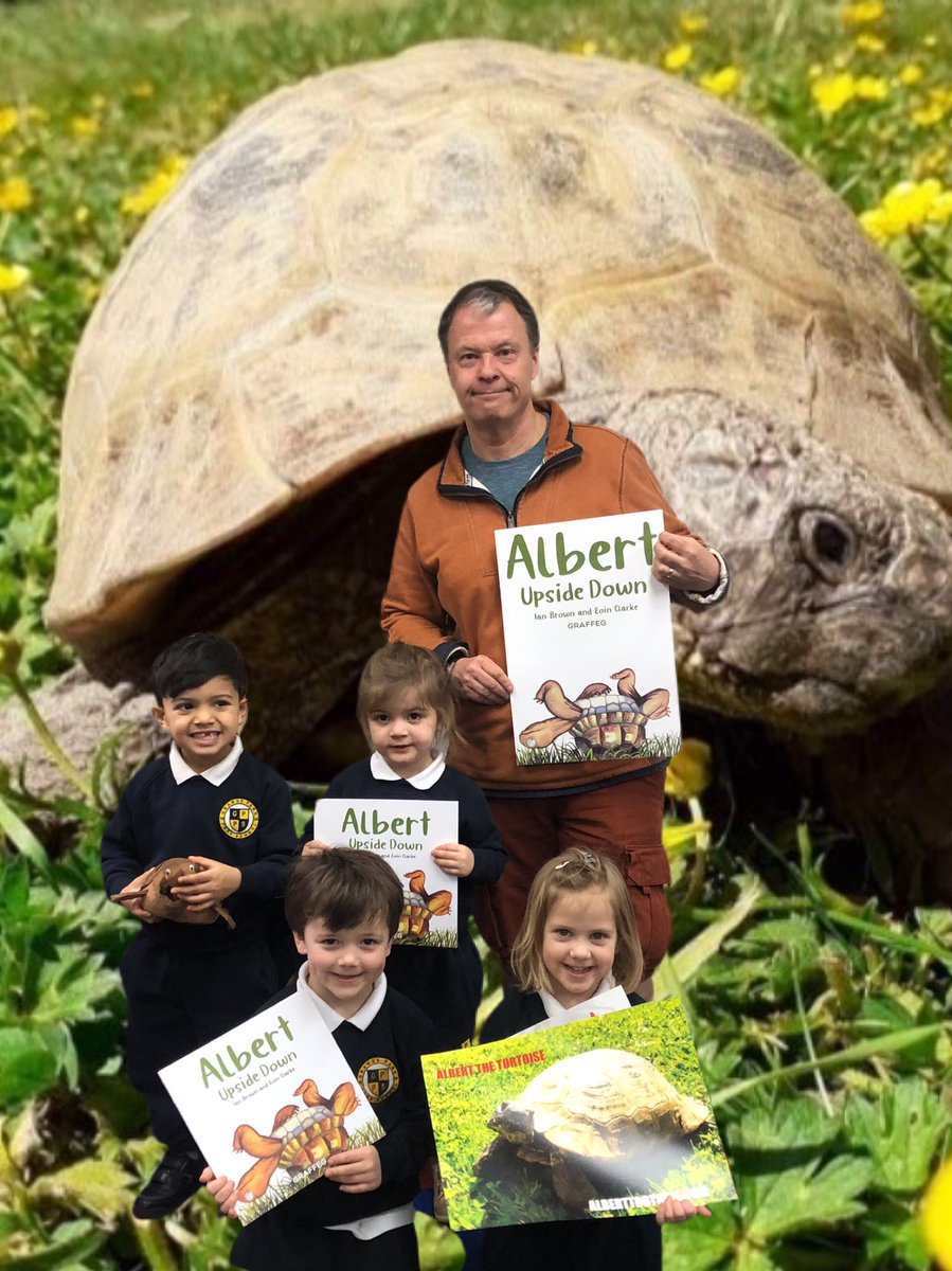 Nursery have had a fantastic morning as we had a visit from the Author Ian Brown. <a href="/IanBrownTV/">Ian Brown</a> He came and read his book" Albert Upside Down" to us which is based on a real life tortoise called Albert!

We are so lucky that the PTA bought us each a book that Ian signed for us.