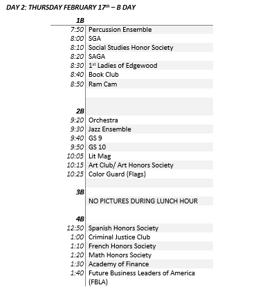 EdgewoodRams's tweet photo. Group, Club, Musical Ensemble, and Magnet Yearbook Photos! NEXT WEDNESDAY AND THURSDAY! This has been e-mailed today. It will be sent out again Monday, Wednesday, and Thursday! KNOW YOUR TIMES! @EHSRAMS @edgewoodhighbsa @RAMSCounseling https://t.co/aQFCn5miud