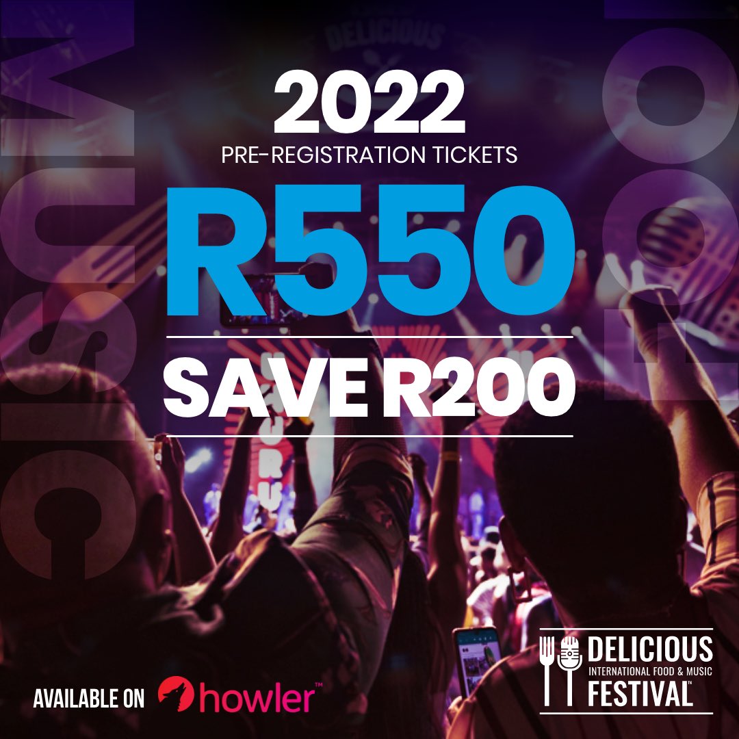 DeliciousFestSA's tweet photo. SA's favourite lifestyle festival is back!

We're beyond excited to announce that the Delicious International Food &amp; Music Festival will take place in vibey Joburg on Heritage Day weekend 2022!

Pre-register at a discounted rate today: https://t.co/94cymO4Thc

#DeliciousFestival https://t.co/jc7frC6qKV
