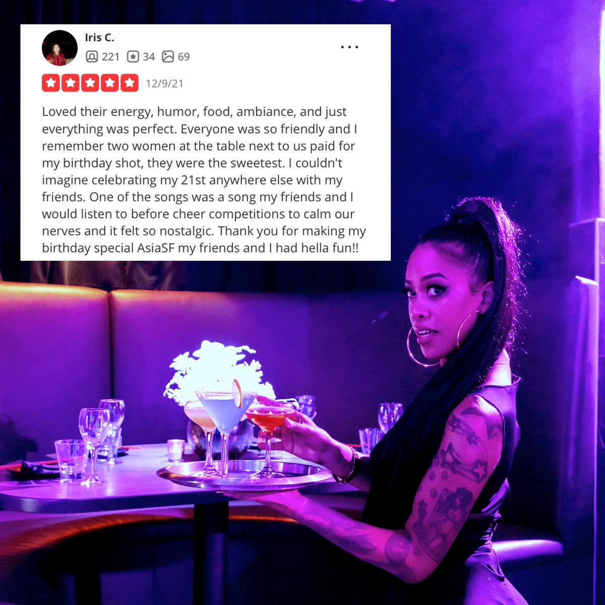 #ThursdayThoughts ✨ Thank you to our amazing guests for leaving your reviews of #AsiaSF ❤️ BOOK YOUR TABLE NOW!
.
#SanFrancisco #BeOurGuest #Yelp #Review #OpenTable