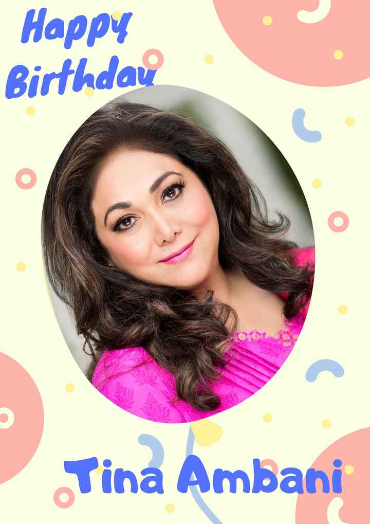 Happy 64th Birthday to Former Indian Actress,
Mrs Tina Ambani Ji.       