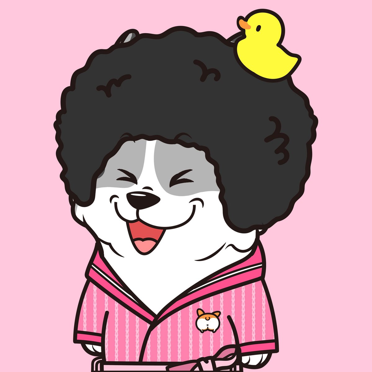 Auuuu! 🐶
Did someone mention glorious Afro hair?
Better than mine, maybe <a href="/SBF_FTX/">SBF</a>.
Maybe...
😆😆

#NFTs #Afrohair #CorgiCrew