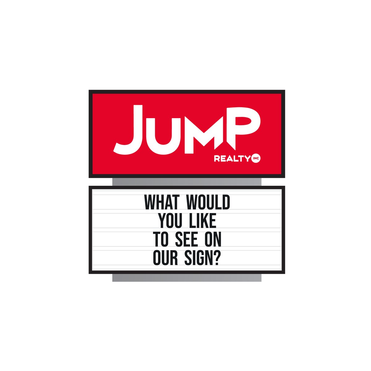 What would be an eye-catching caption for our sign? Let us know in the comments.

#JumpRealty #YQG #WindsorEssex
