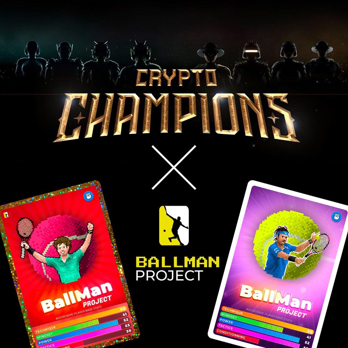 New WL giveaway with <a href="/ballmanproject/">Ball Man</a> !

We are giving away 5 #Whitelist spots with this post ! ⚔️

To win:
- Follow <a href="/ballmanproject/">Ball Man</a> &amp; <a href="/cryptochampi0ns/">Crypto Champions</a>

- RT, Like and Tag 3 Friends in this Tweet, winners announced in 48h! 🎉