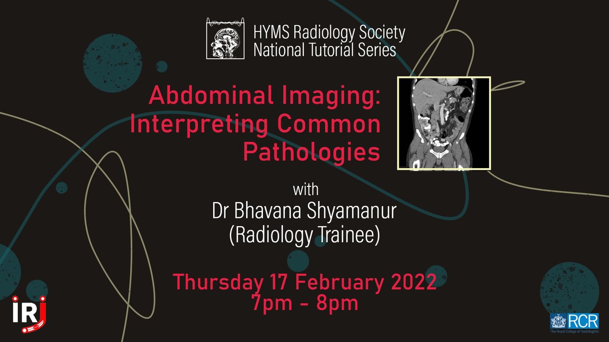 HYMS Radiology Society (@hymsradsoc) on Twitter photo The second part of our webinar on Abdominal Imaging will be held on February 17: join us and Dr <a href="/B_Shyamanur/">Bhavana Shyamanur</a> to learn more about Abdominal Pathology!
Find the sign up form on our website hymsradsoc.com/events The second part of our webinar on Abdominal Imaging will be held on February 17: join us and Dr <a href="/B_Shyamanur/">Bhavana Shyamanur</a> to learn more about Abdominal Pathology!
Find the sign up form on our website hymsradsoc.com/events