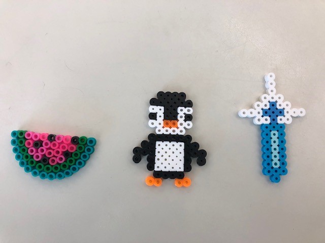 librarylifems's tweet photo. Such creativity during today's makerspace.  Fuse bead locker magnets, keychains, and bookmarks were created @ThoreauMS library. #makerlife https://t.co/3vVcJLrI61