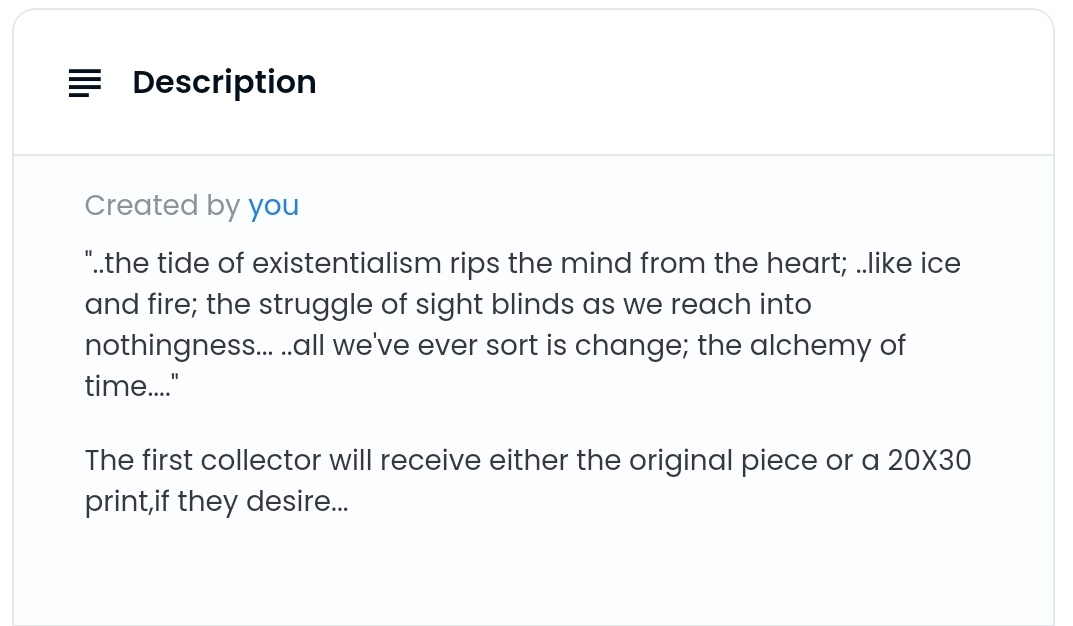 THE HUMAN CONDITION
7th Piece of the Profane Dreams series on <a href="/opensea/">OpenSea</a> for 0.5ETH...
RT and ❣️❣️❣️ 
opensea.io/assets/0x495f9…

#NFTCollection #NFTCommmunity #rarenft #BLACKARTIST #NFTdrop