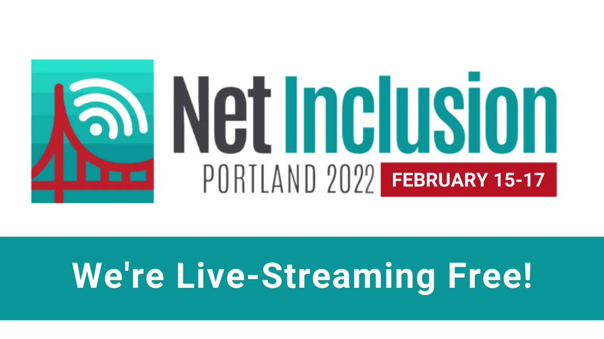 We're just days away from #NetInclusion2022!! If you're joining us via live-stream, click to bookmark the link and see the schedule for Tuesday! digitalinclusion.org/net-inclusion-…