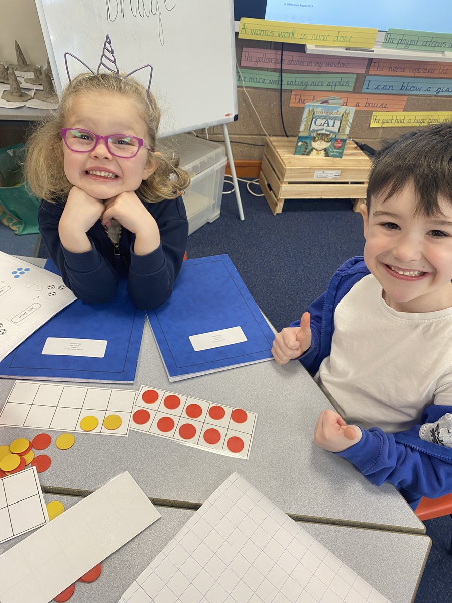 MFinfantschool's tweet photo. Place value to 50 in Jellyfish Class this half term . Today we used counters and tens frames to represent number. #MFmaths https://t.co/yjxOiGPRV8