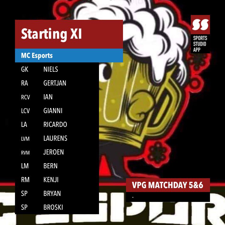 MC Esports VPG - PGS (@mc_esports1) on Twitter photo ๐ฎ MATCH DAY
๐ | <a href="/SelecaoEsportsX/">Selecao Esports</a>
๐๏ธ | VPG Holland
๐๏ธ | 20.45
๐ | @DarkAkulasVPG
๐๏ธ | VPG Holland
๐๏ธ | 21.00
๐ | The Flying Dutchman EU
๐๏ธ | VPG EU
๐๏ธ | 21.30
๐ | MarsaFC Esports
๐๏ธ | VPG EU
๐๏ธ | 21.45 ๐ฎ MATCH DAY
๐ | <a href="/SelecaoEsportsX/">Selecao Esports</a>
๐๏ธ | VPG Holland
๐๏ธ | 20.45
๐ | @DarkAkulasVPG
๐๏ธ | VPG Holland
๐๏ธ | 21.00
๐ | The Flying Dutchman EU
๐๏ธ | VPG EU
๐๏ธ | 21.30
๐ | MarsaFC Esports
๐๏ธ | VPG EU
๐๏ธ | 21.45