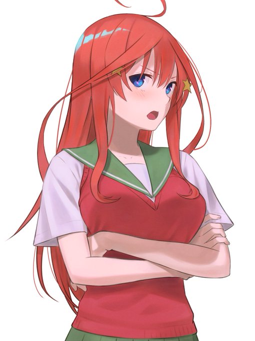 ちきんたまごさんがTwitterに投稿した中野五月(五等分の花嫁)のイラスト。