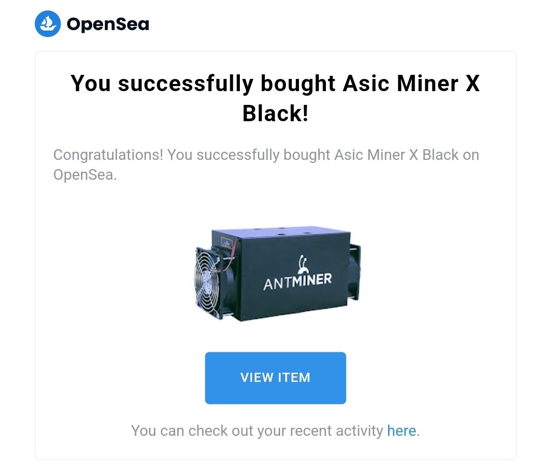 Traveling_NFT's tweet photo. Hey, @Digitalminernft, I just bought the Asic Miner X Black to test the waters out. If anyone wants to know the legitimacy of these payouts, hit the follow button.🔥🤑

#NFT #NFTUtility #NFTpayouts #PassiveIncome #NFTPassiveIncome https://t.co/YrB299sy24