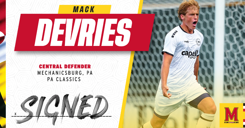 MarylandMSoccer's tweet photo. A big time center back.

Welcome to Maryland, @MackDevries!

#Excellence