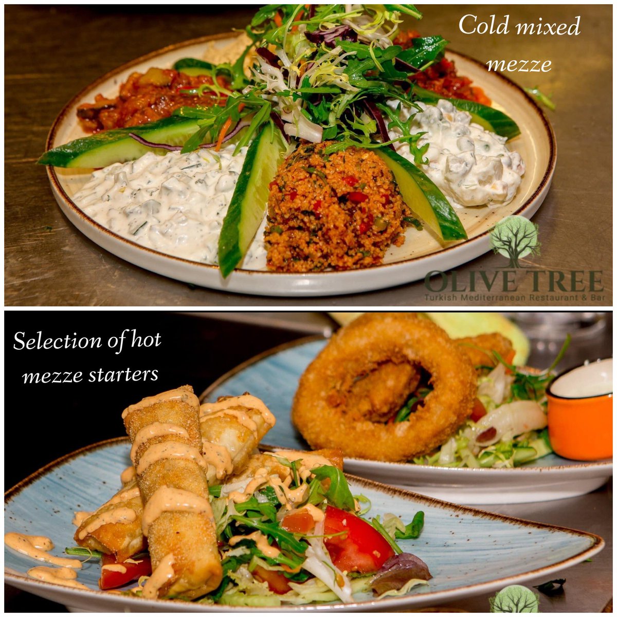 Hot or cold mezze starter ? I would choose _______ ? 🤔 #olivetreemk #turkishfood #coldmezze #hotmezze #foodphotography #lovefood #independentrestaurant #mkeats #miltonkeynesrestaurant #foodie #supportlocal