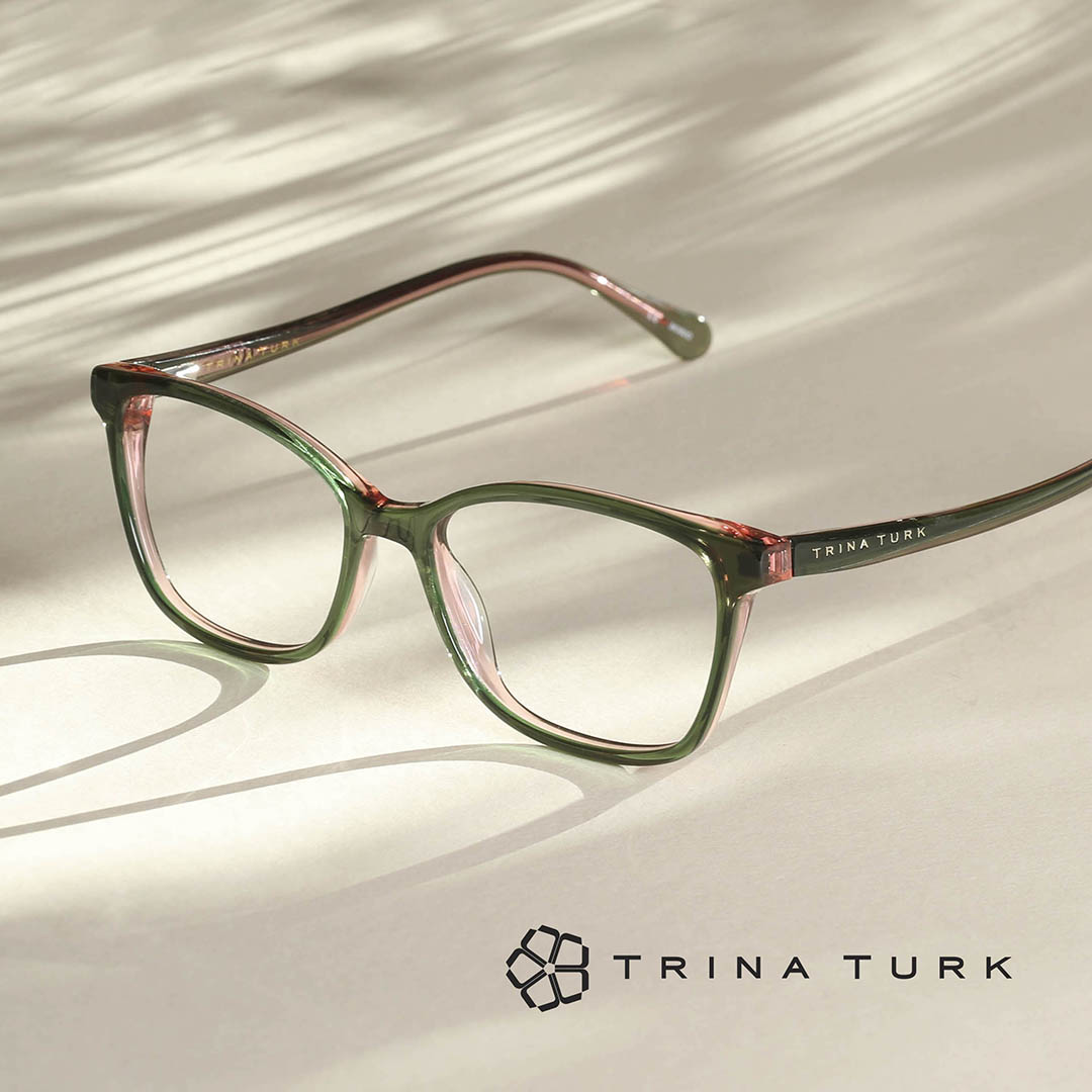 mcgeegroup's tweet photo. Vibrant bursts of color bring Gianna in Palm Rose to life, relying on coordinating pink and green hues for a striking, yet confident contrast. Your customers will be sure to find their perfect colorway! Add the Trina Turk collection to your practice today: https://t.co/KpXiqn7jFY https://t.co/5A4Tan12rq