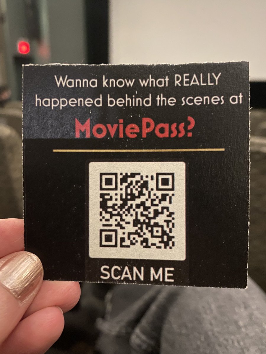 hpzz's tweet photo. Someone outside the theater is handing out these cards, advertising a podcast. He is not affiliated with the event. https://t.co/AQIZBzXh8p