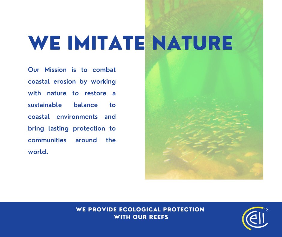 Our Mission is to combat coastal erosion by working with nature to restore a sustainable balance to coastal environments and bring lasting protection to communities around the world.  
#climatechange 
#oceanconservation 
#coastalerosion 
#startup 
#Reefccell 
#sustainability