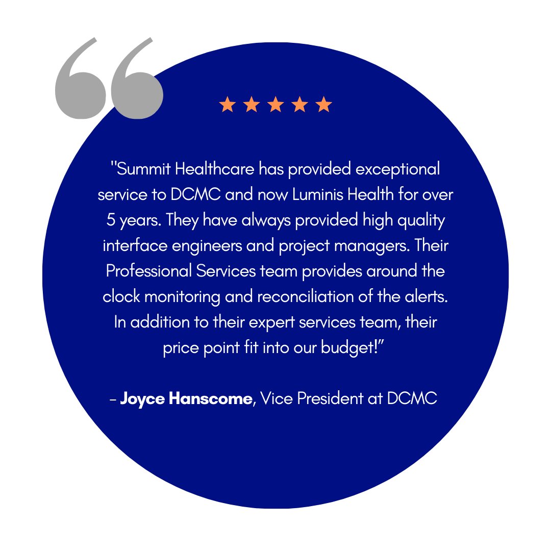 SummitHCare's tweet photo. Because DCMC had found so much value in the Summit Healthcare partnership, they decided to keep the Summit Exchange Engine even after the #Epic migration, as well as Summit’s Professional Services. Read the full Success Story here: https://t.co/gD7rNbPzB4 https://t.co/sTokViRYZn