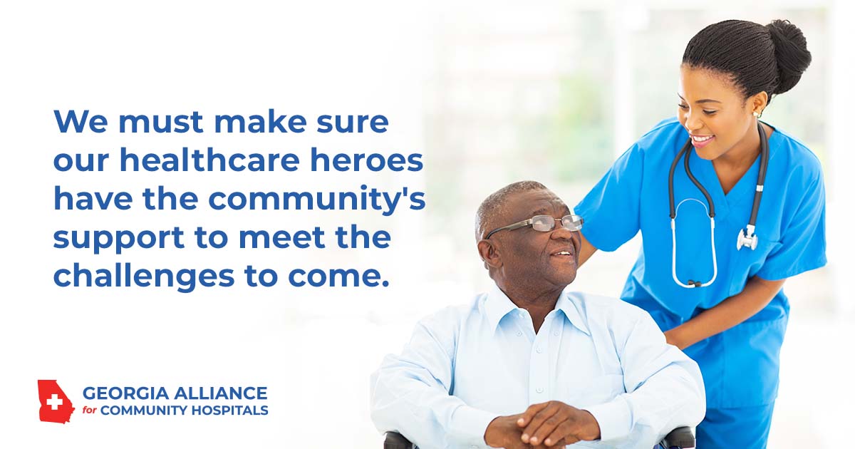 Our community hospitals' bedside nurses have led the charge in providing care throughout Georgia, but we know there’s more to do. Stand with us to ensure we have a workforce ready for what the future holds. bit.ly/3uGBcmO