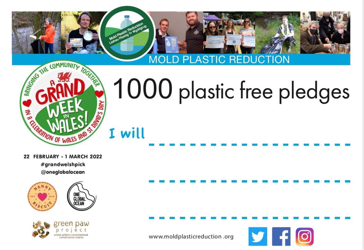 MoldReduction's tweet photo. #grandweekinwales #MoldPlasticReduction are asking for anyone to get involved by helping us get to 1000 #plasticfreepledges. @NWalesSocial @DoodlyDog @OneGlobalOcean @_NannyBiscuit @GreenPawProject see this thread for more details #NWalesSocial https://t.co/YaZxIR3D2c