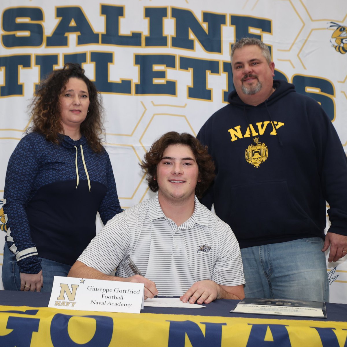 Hornet Baseball (@salinehsbasebal) on Twitter photo Congratulations to current Hornet Baseball player, Giuseppe Gottfried (<a href="/g_gottfried2022/">Giuseppe Gottfried</a>) on signing his letter to continue his football career at the United States Naval Academy #GoNavy Congratulations to current Hornet Baseball player, Giuseppe Gottfried (<a href="/g_gottfried2022/">Giuseppe Gottfried</a>) on signing his letter to continue his football career at the United States Naval Academy #GoNavy