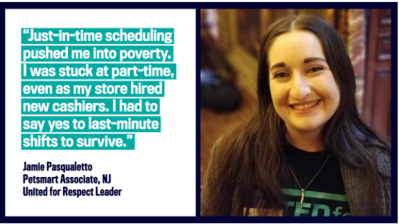 CLASP_DC's tweet photo. Jamie joined @forrespect to fight for #FairWorkweekNJ & she’s telling Congress we need the Part-Time Worker Bill of Rights. After 7 years at PetSmart, she was still part-time, earning so little that she qualified for state health insurance, & unable to fix her car. https://t.co/nbvwagS39p