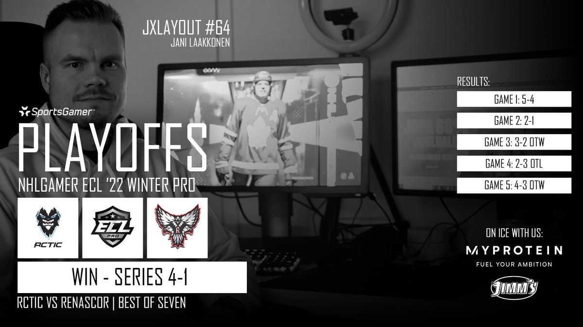 🥶 #RCTICNHL 🥶

WE F*KING DID IT 🔥🤩 What an insane series 😳😤 See you in the second round next week 🔥🥶

🆚 <a href="/Renascor_NHL/">Renascor</a>
✅ Series: 4-1 (BO7)
🏆 <a href="/SportsGamerGG/">SportsGamer</a> ECL PRO
🥶 <a href="/RCTIC_NHL/">RCTIC NHL</a>

#ECL22Winter
#kouvolanlakritsi
#MukanaWilhelm
#xbil 
#esportsfi