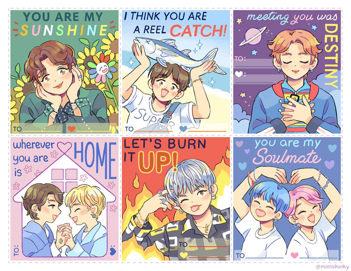 bts valentine's cards 💜