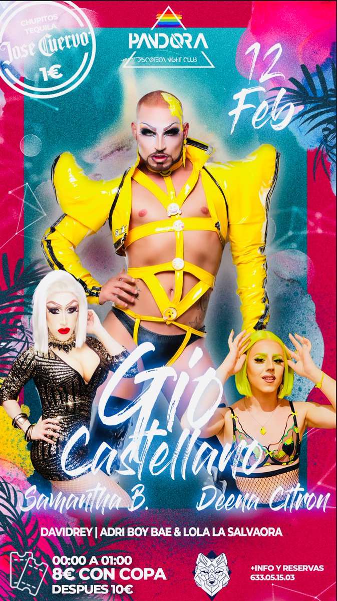 JEREZ‼️Este finde estaré en PANDORA CLUB ⭐ 
Viernes BINGO SHOW &amp; Sábado la mejor FIESTA😏
Con mi niña @DeenaCitron 🍋 &amp; desde Canarias la visita de <a href="/gio_castellano/">Gio Castellano</a> ⭐✨ Muah 💋