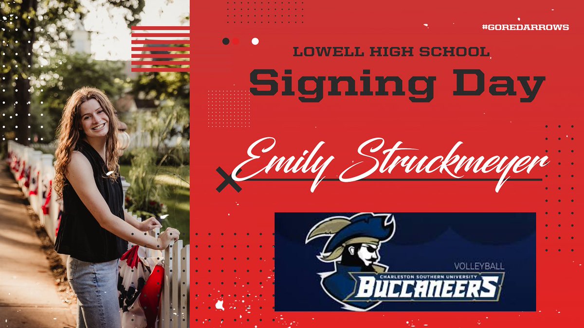 Lowell Red Arrows (@lowellredarrows) on Twitter photo Congratulations to Emily Struckmeyer who plans to continue her education and play Volleyball at Charleston Southern University! <a href="/LowellVolleyba1/">Lowell_Volleyball</a> #RedArrowforLife Congratulations to Emily Struckmeyer who plans to continue her education and play Volleyball at Charleston Southern University! <a href="/LowellVolleyba1/">Lowell_Volleyball</a> #RedArrowforLife
