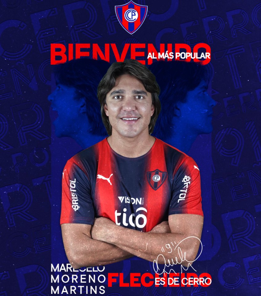 ¡ES OFICIAL! El goleador de las Eliminatorias sudamericanas es nuevo refuerzo de Cerro Porteño. ¡Marcelo Moreno Martins quiere hacer historia!