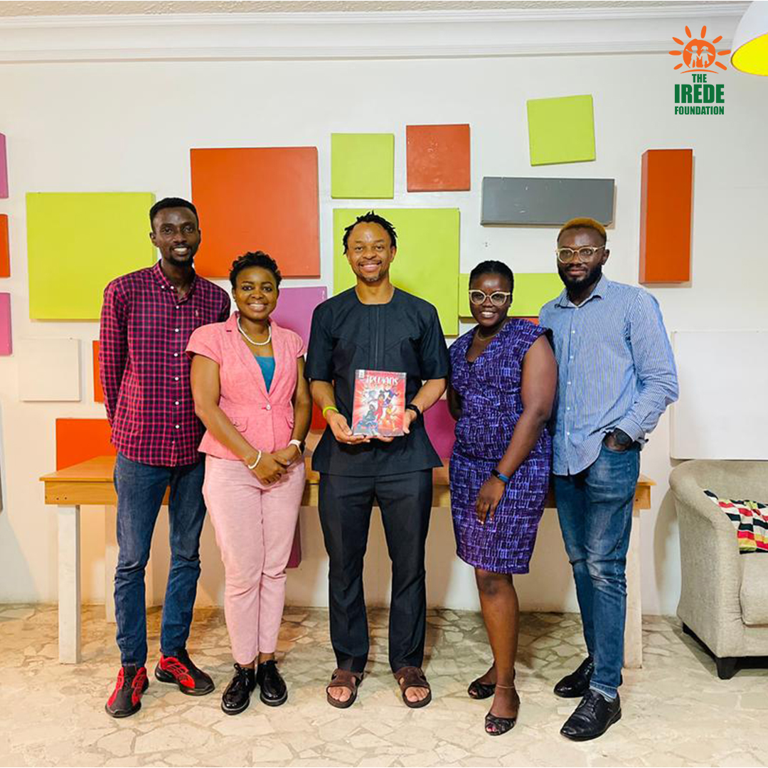 theirede's tweet photo. Earlier this week, Mr Gbenga Showole stopped by the IREDE‘s office and he didn’t leave without copies of “Iredians” @TheIredians 

Do you have a copy?

#Iredians #TIF #TheIredeFoundation #Inclusion #LegendsofHope #Inclusion https://t.co/UXPu3lgSj7