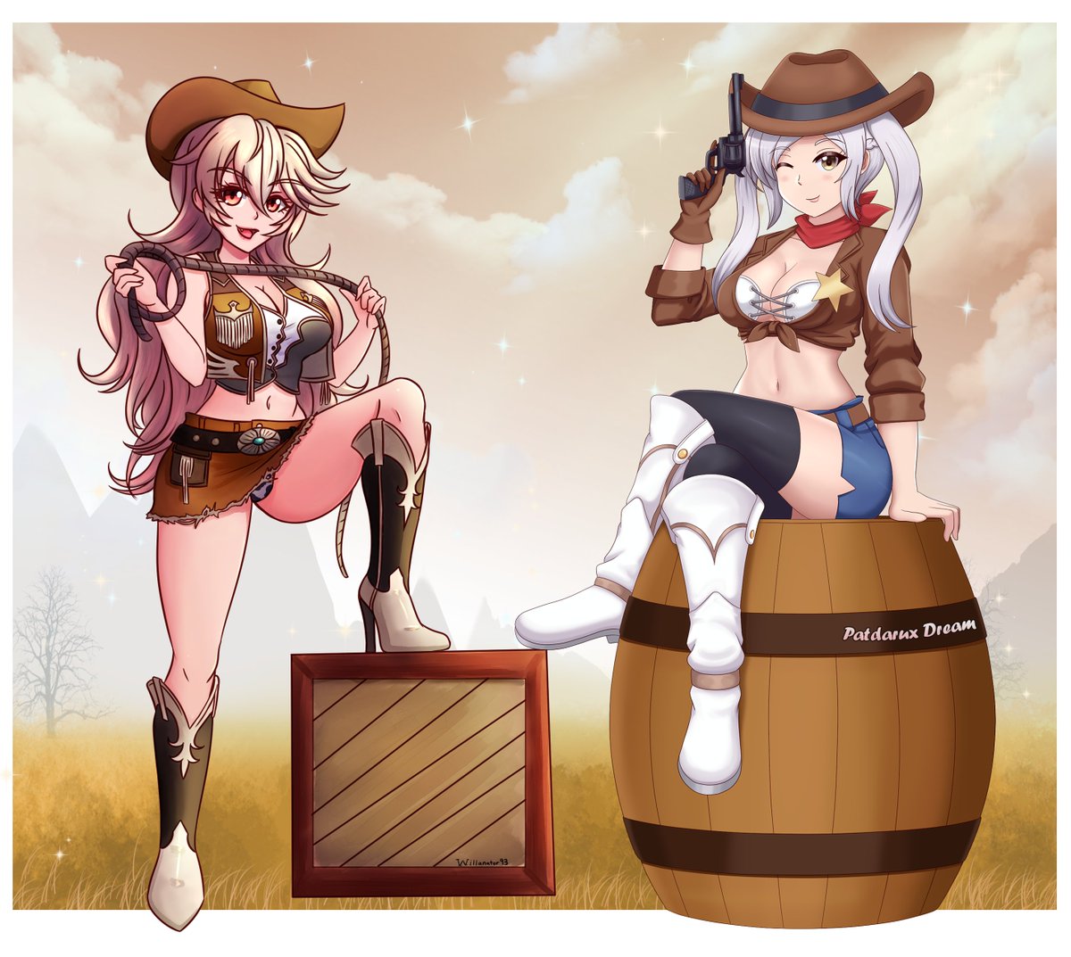 Willanator93's tweet photo. Cowgirl Corrin and Robin 
Collab with @patdarux https://t.co/mR332SErG1