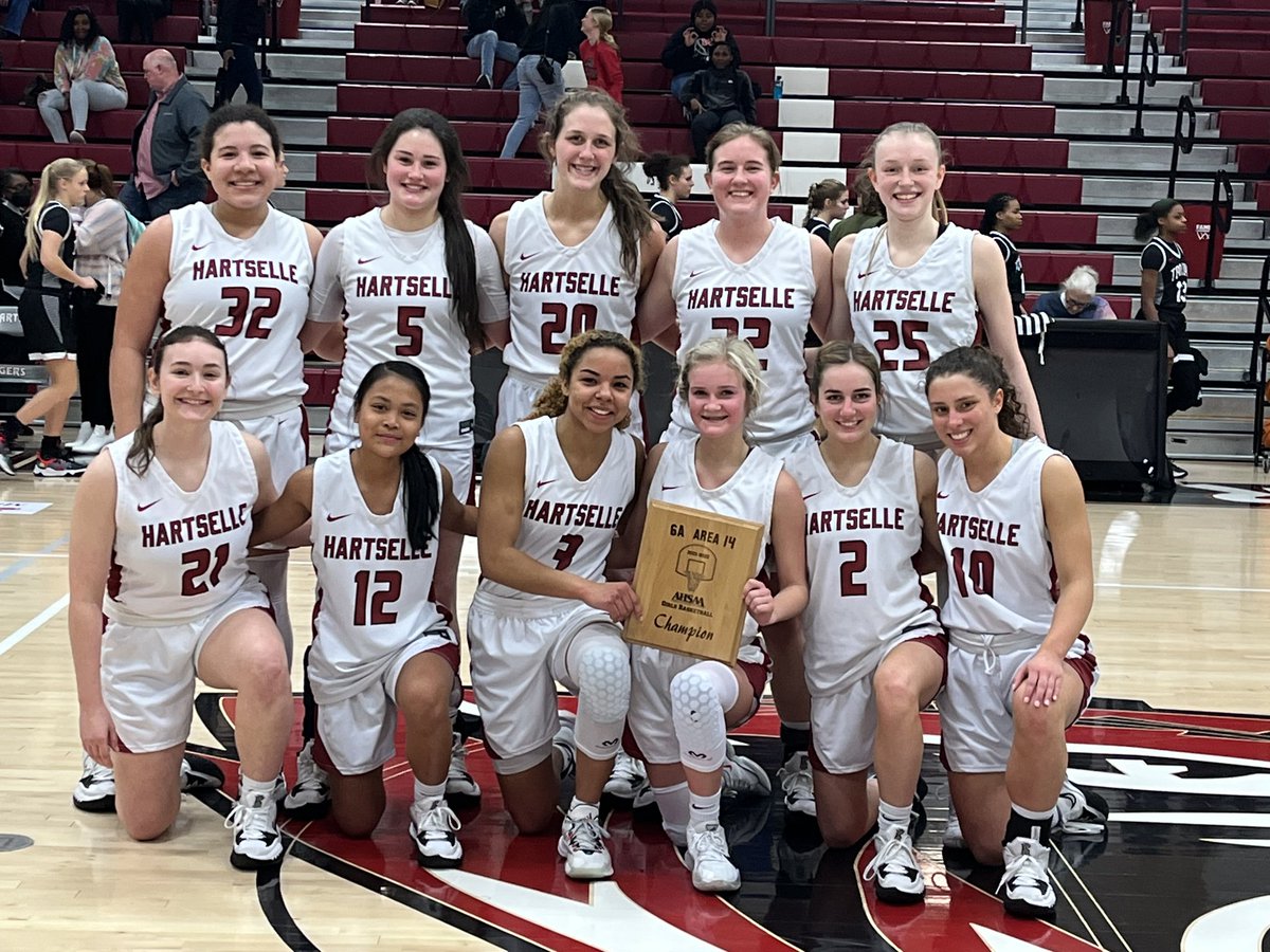 We’re area champs! Congratulations to <a href="/hartsellegbball/">Hartselle Girls Basketball</a> on their 47-30 victory over Muscle Shoals. Go tigers!