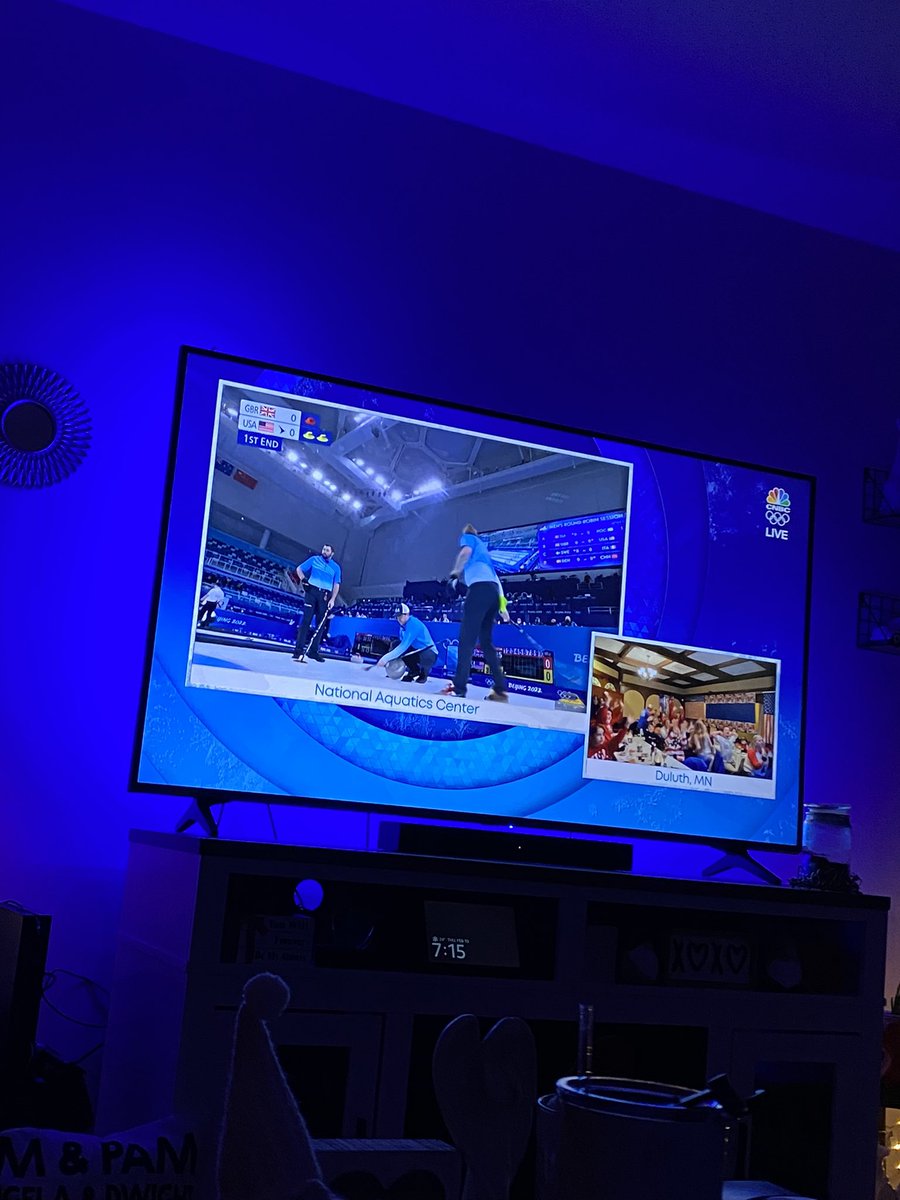 mmene4's tweet photo. Guess what time it is?!?!? Curling time!! Go USA! 🥌🇺🇸 @TeamShuster @MattJamilton @Shoostie2010 https://t.co/excjbppAu2