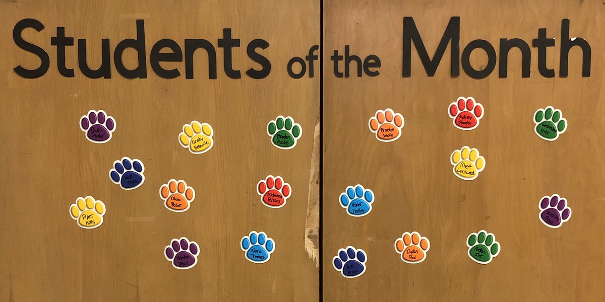 Congratulations to the January PE Students of the Month! 🐾