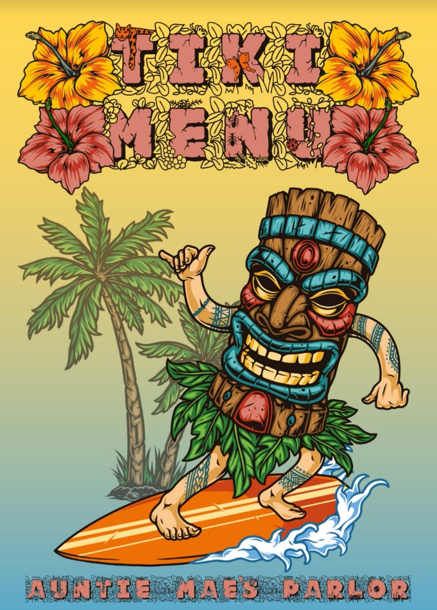 AuntieMaes's tweet photo. Next week is #TikiWeek. Come check out our menu. Feb 15 - Feb 20. @Aggieville https://t.co/FjeXTHEmSe