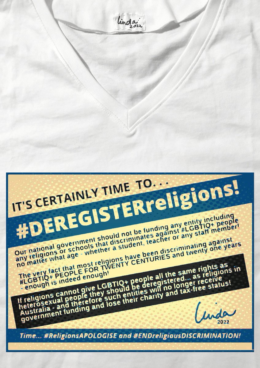 lobbycoorg's tweet photo. #ENDreligiousDISCRIMINATION! OR #DEREGISTERreligions!...
#ReligiousDISCRIMINATIONbill!
#auspol
TEE from #lindamarieART... https://t.co/HBWT9SuL44