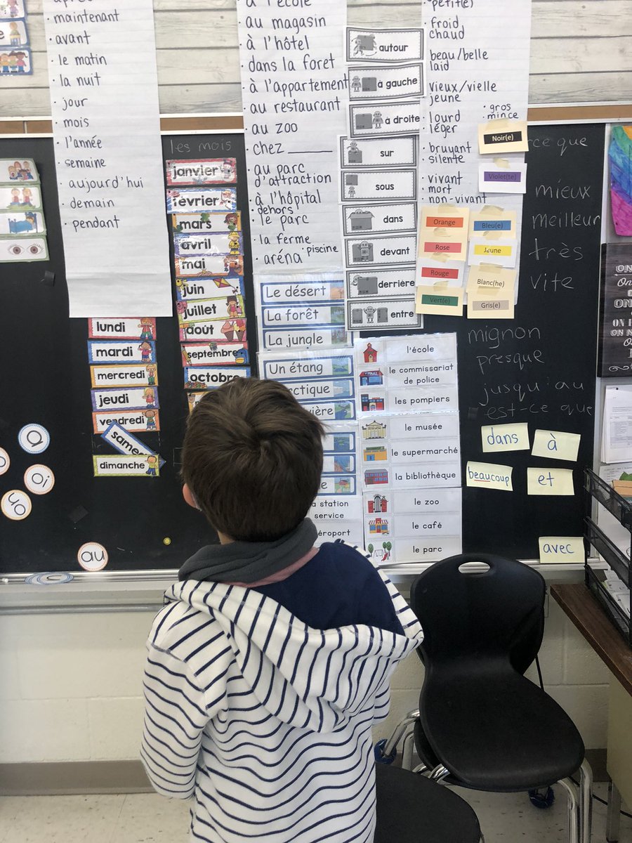 PCPS__1's tweet image. Supporting our French Immersion learners - the classroom as the third teacher!