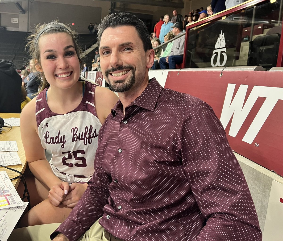 LucasKinseyWT's tweet photo. What a game for @madihoops 🤩 13 points off the bench to help lead @LadyBuffHoops to a 55-48 win over Lubbock Christian! WT stays tied at the top of the LSC standings with the victory. https://t.co/mUyrINZJWB