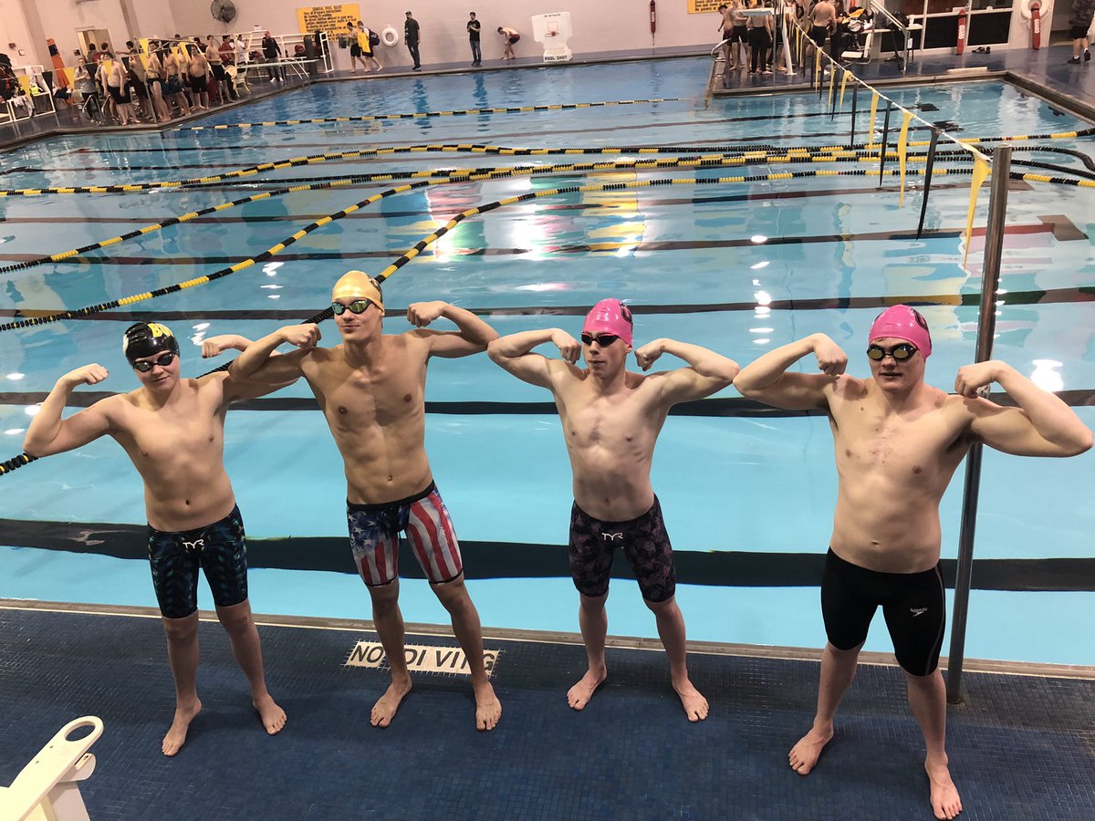 These Dudes cut 6 seconds off their time today in the 200 Individual Medley Relay. They’re headed to Topeka Next Week! 🤎🦬🏊🏽‍♂️
