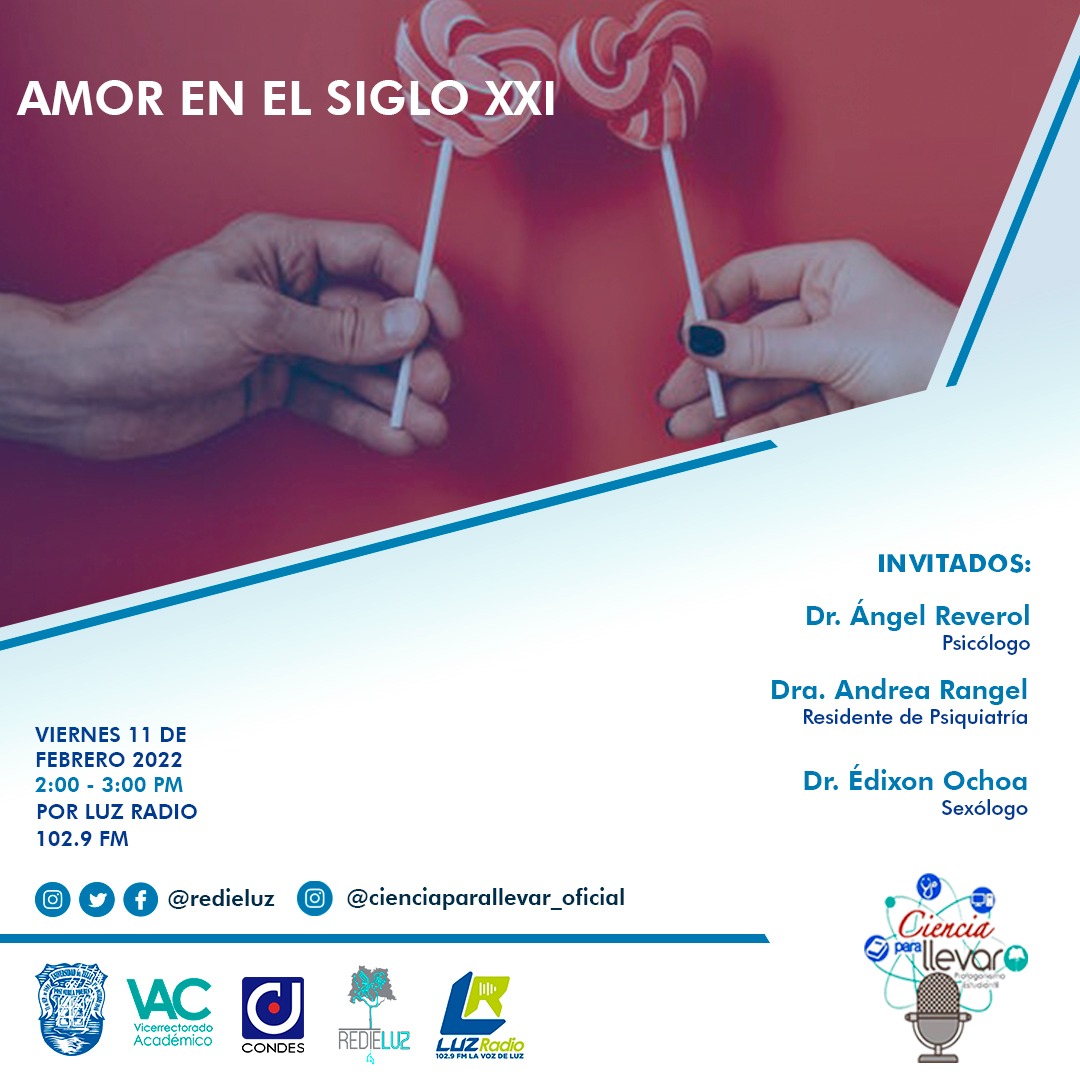 Sintoniza mañana nuestro programa de radio.🎙️ Traemos este interesante tema en el marco del día del amor y la amistad.❤️
¡No te lo pierdas!😎
A través de luz radio 102.9fm en Maracaibo y desde cualquier del mundo a través de luzradio1029fm.com 🌍