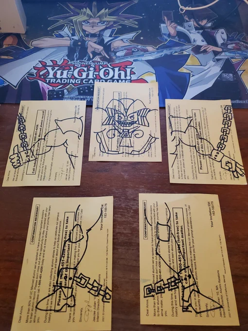 "My mail box has no pathetic spam mail, but it does contain this, the unstoppable Exodia!" 