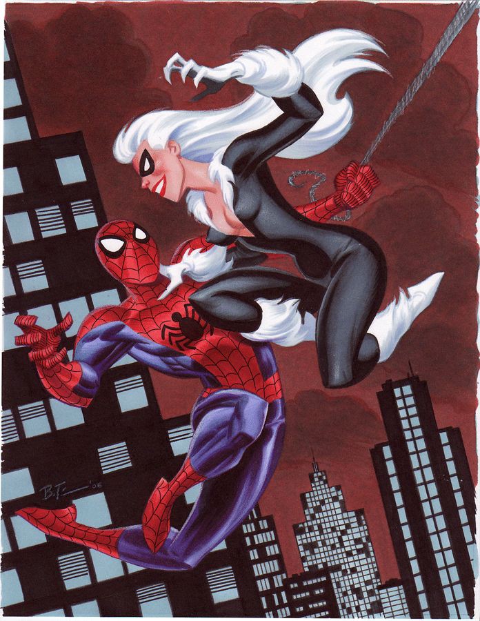 RT @AwesomeArtwork: Spider-Man vs Black Cat by Bruce Timm https://t.co/o1ayGCHA3h