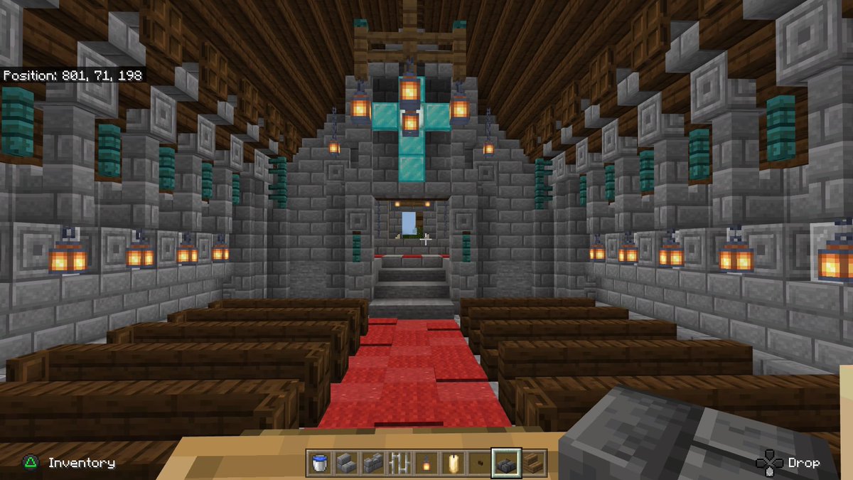 GingerJay91's tweet photo. Remade the church a little bigger!
I love the inside!
@Minecraft #Minecraft #1weekin https://t.co/Cm7xgntNA6